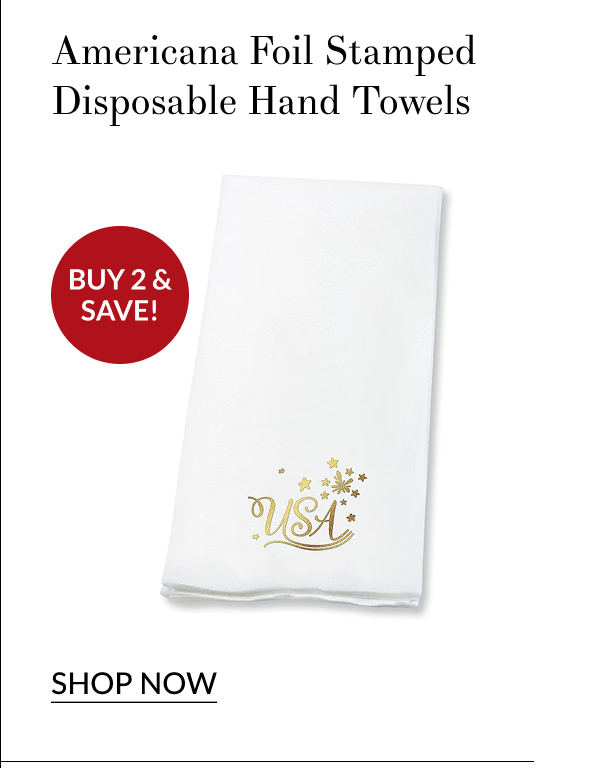 Americana Foil Stamped Disposable Hand Towels