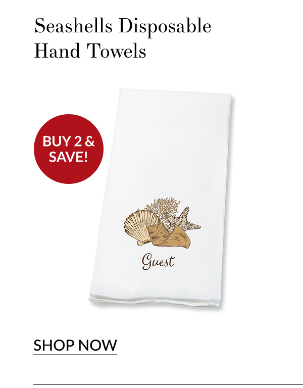 Seashells Disposable Hand Towels