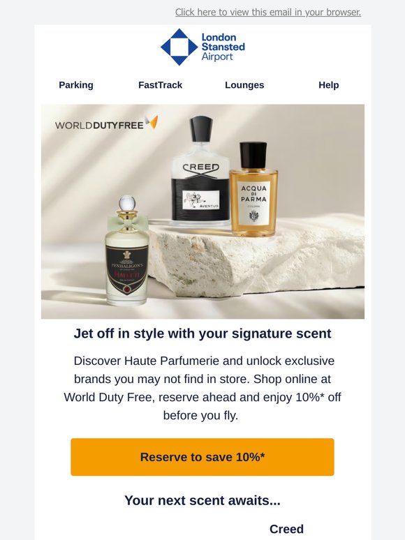 Jet off in style with your signature scent