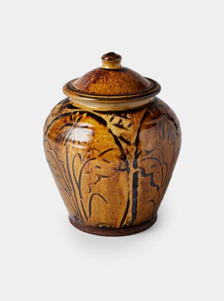 Dandelion Slipware Medium Lidded Jar