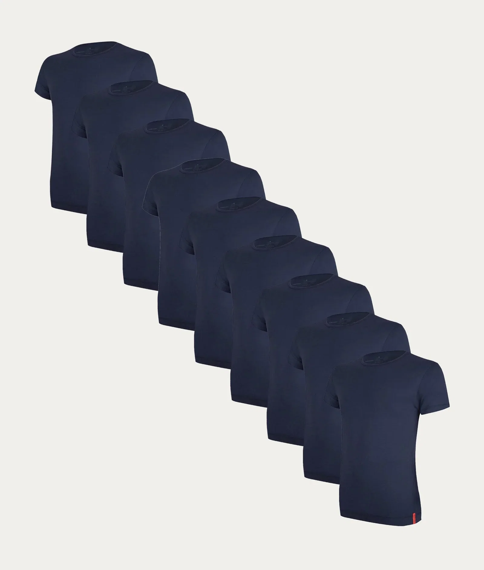 Image of Blauwe Slim Fit T-shirts Ronde Hals Storm Cloud (9-pack)