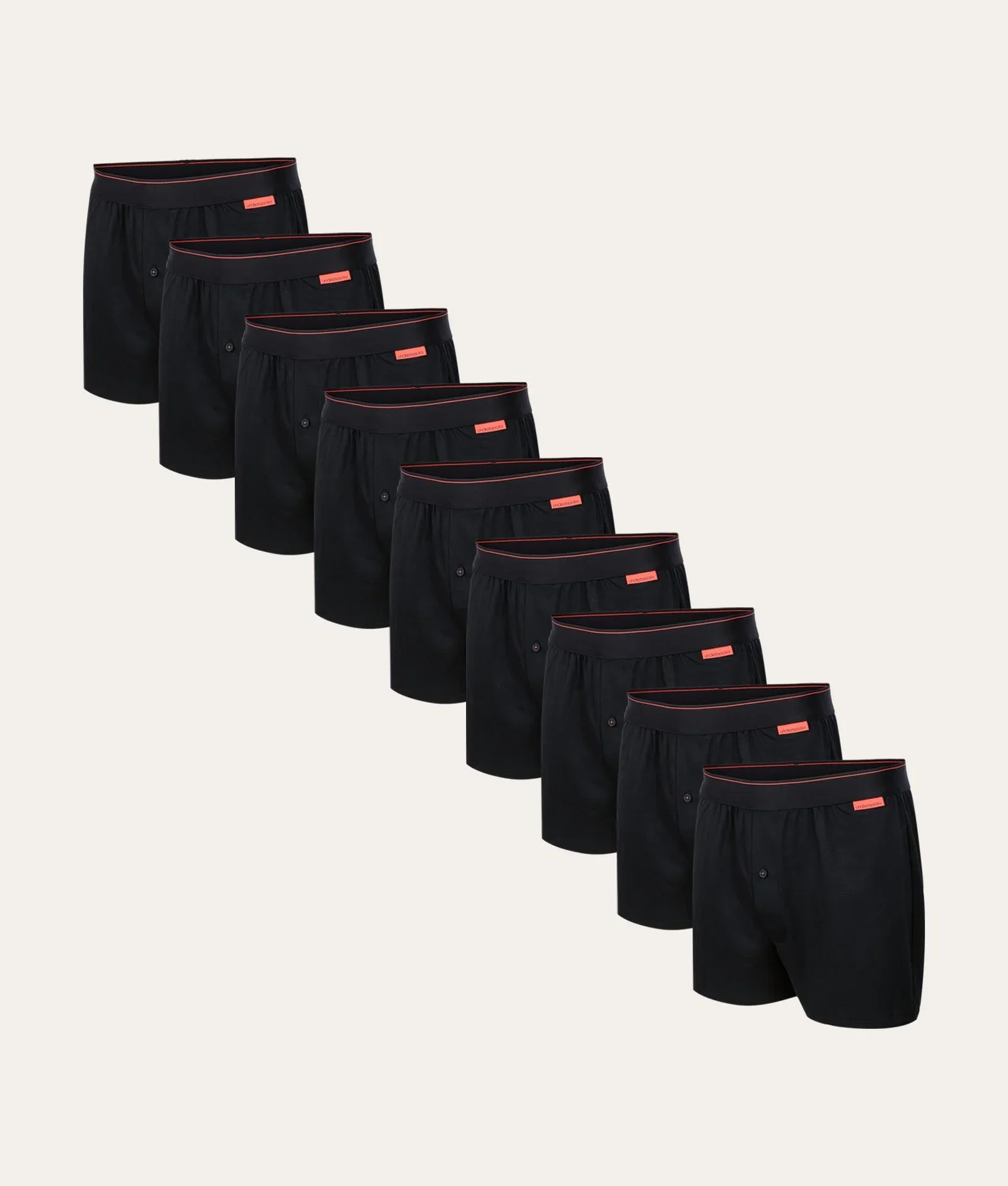 Image of Zwarte Losse Boxershorts Volcano Ash (9-pack)