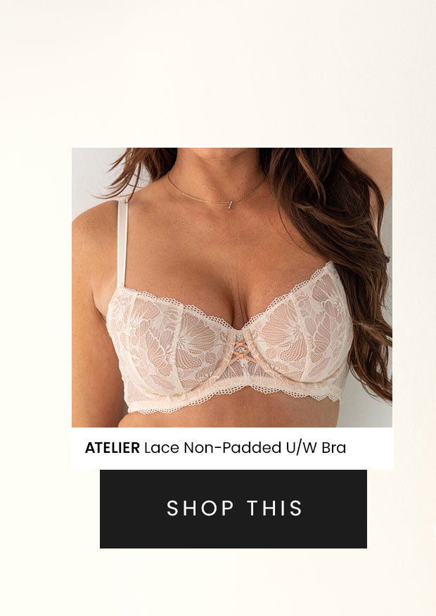 Atelier Lace Non-Padded Underwired Balcony Bra B-G - Ivory/Champagne