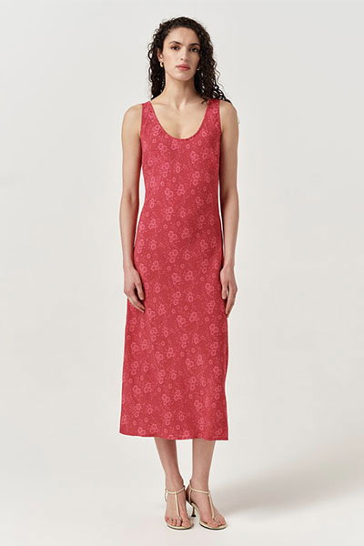 Paloma Floral Crepe Midi Slip Dress