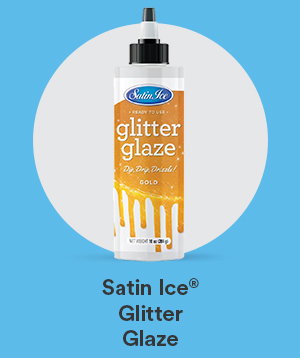 Satin ice glitter glaze.