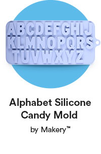 alphabet silicone candy mold by makery.