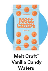 Melt craft vanilla candy wafers.