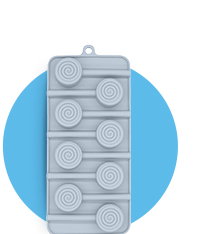 Lollipop silicone candy mold by makery.