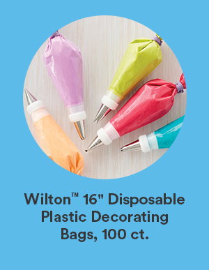 Wilton 16' disposable plastic decorating bags, 100 ct.