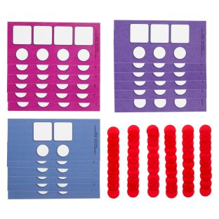 Image of Really Good Phonics™ Set of 18 Non-Magnetic Sound Box Mats and Chips