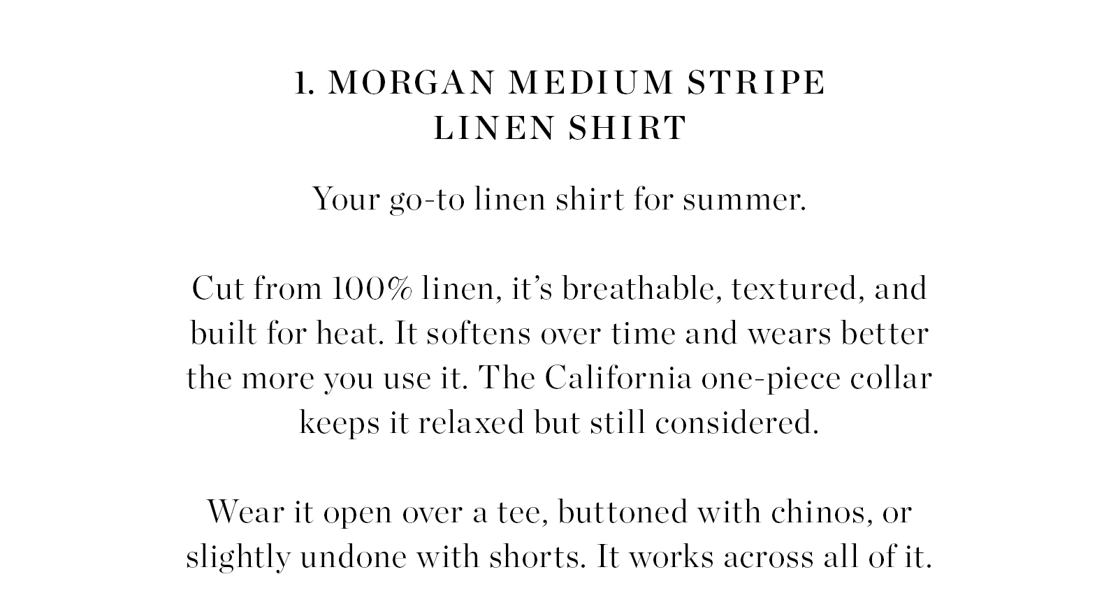 Morgan Medium Stripe Linen Shirt