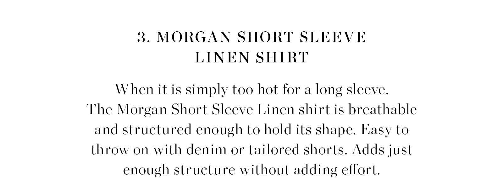 Morgan Short Sleeve Linen Shirt