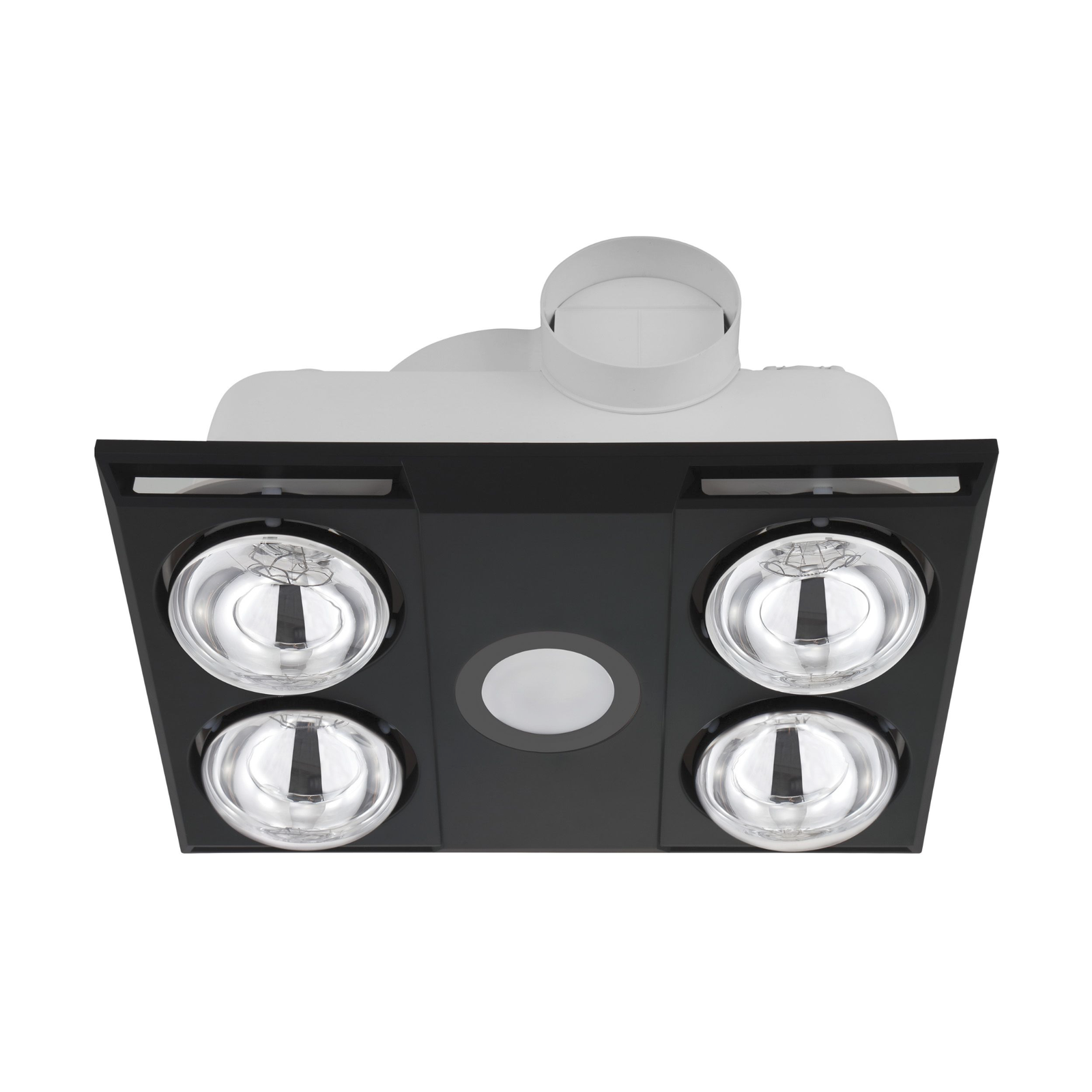 Eglo Heatflow 4 Bathroom 3-In-1 Exhaust Fan, Heater & Light - Black