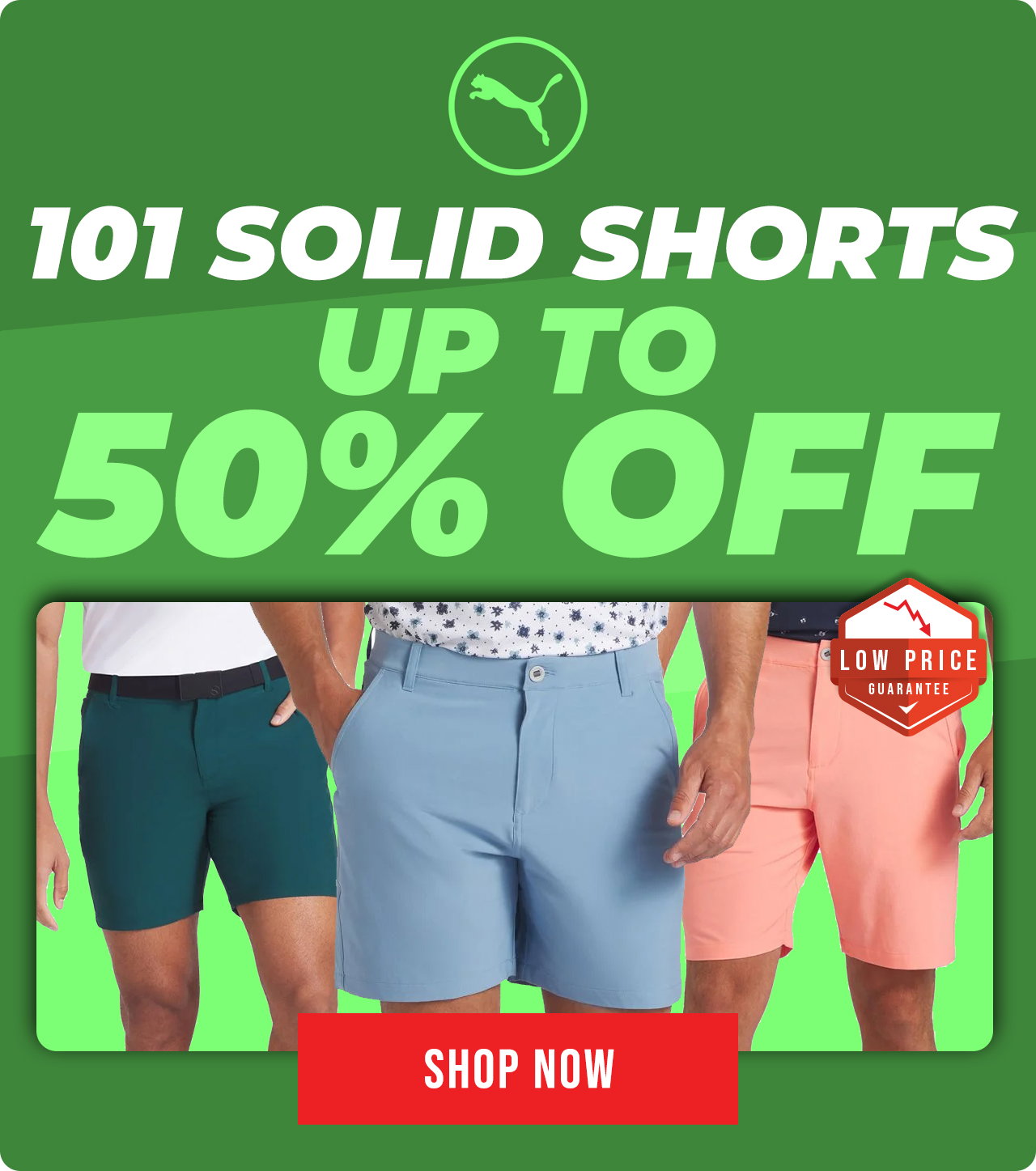Puma 101 Solid Golf Shorts