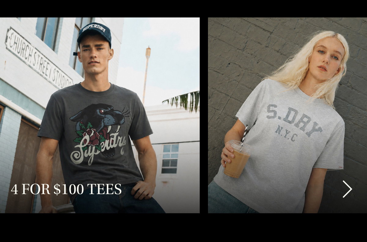 Shop Now: 4 for $100 Tees
