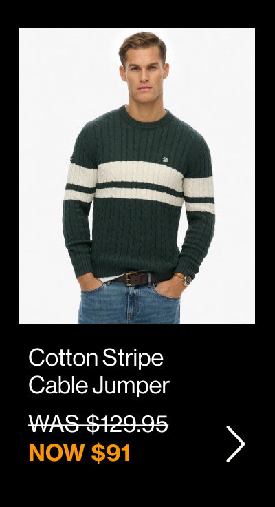 Cotton Stripe Cable Jumper