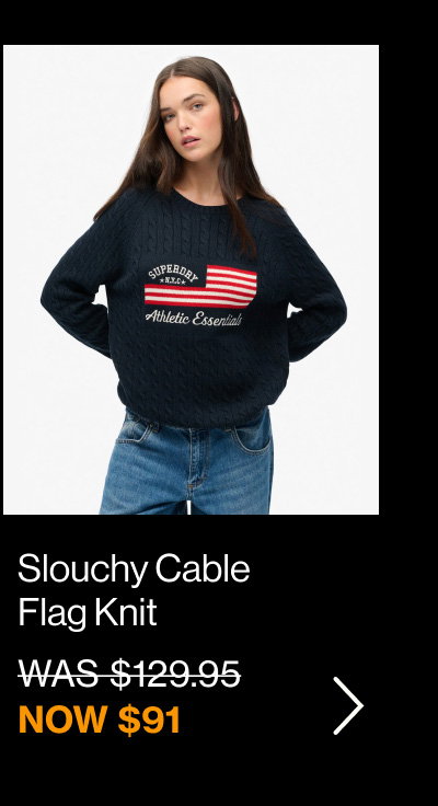 Slouchy Cable Flag Knit