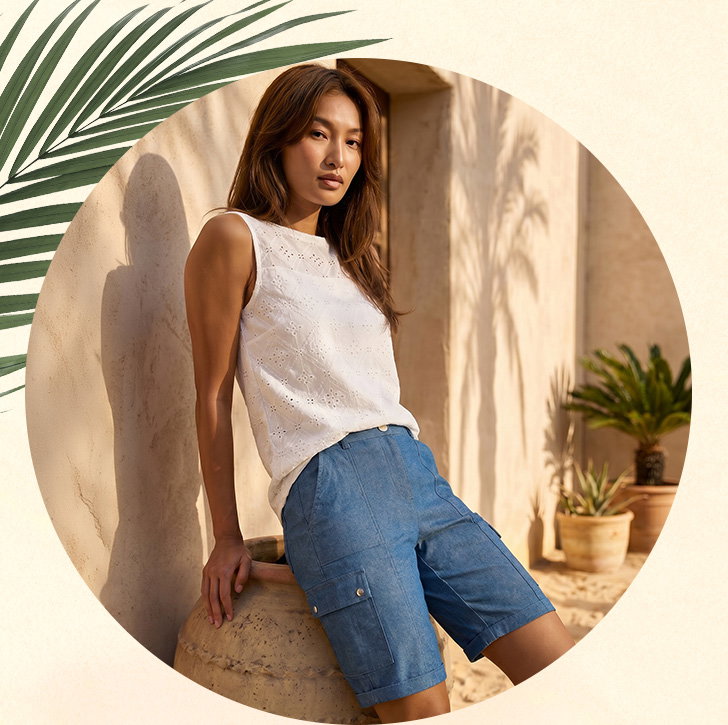 Denim Cargo Seam Short