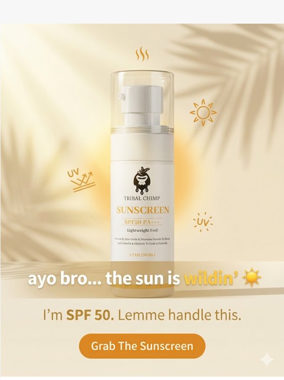 yo… your skin needs backup ☀️