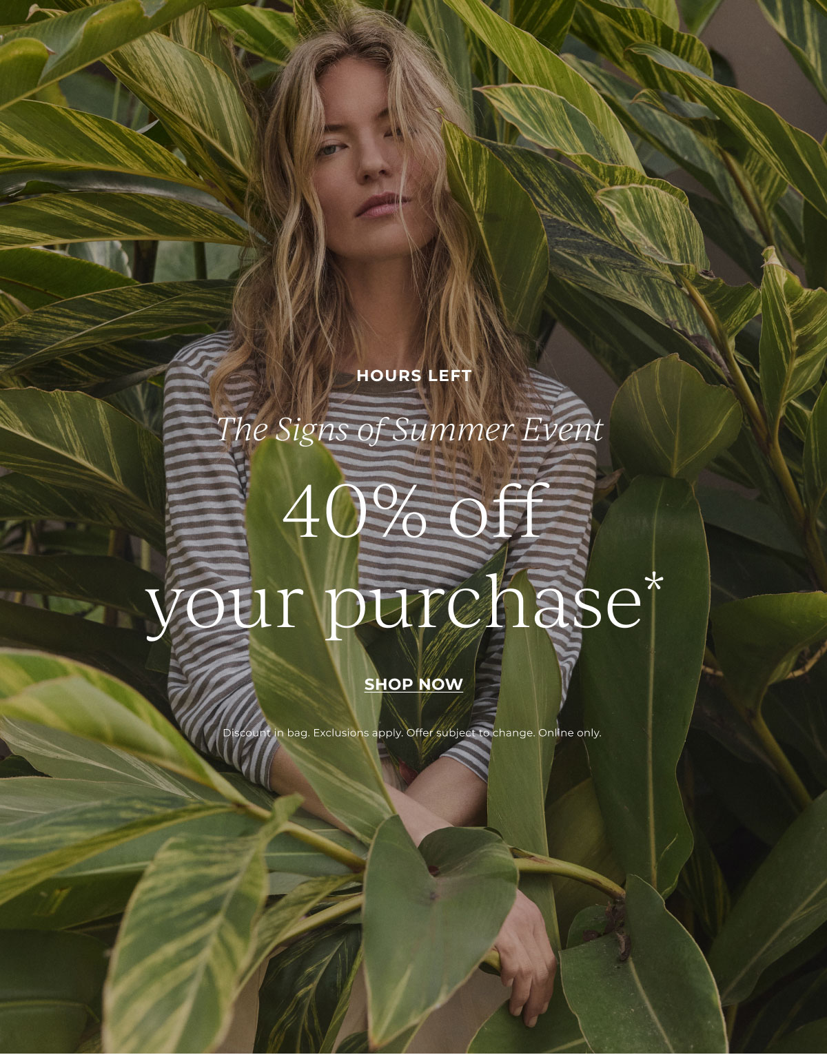 Hours Left! 40% off your purchase | Shop Now