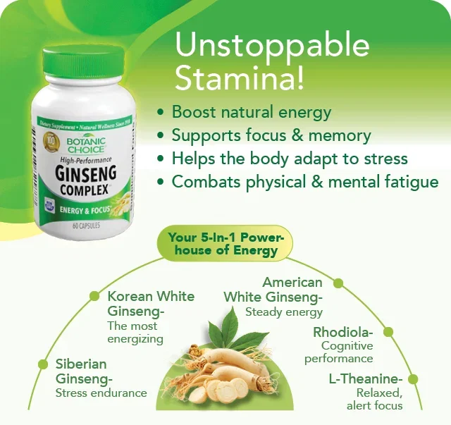 Unstoppable Stamina! High Performance Ginseng Complex