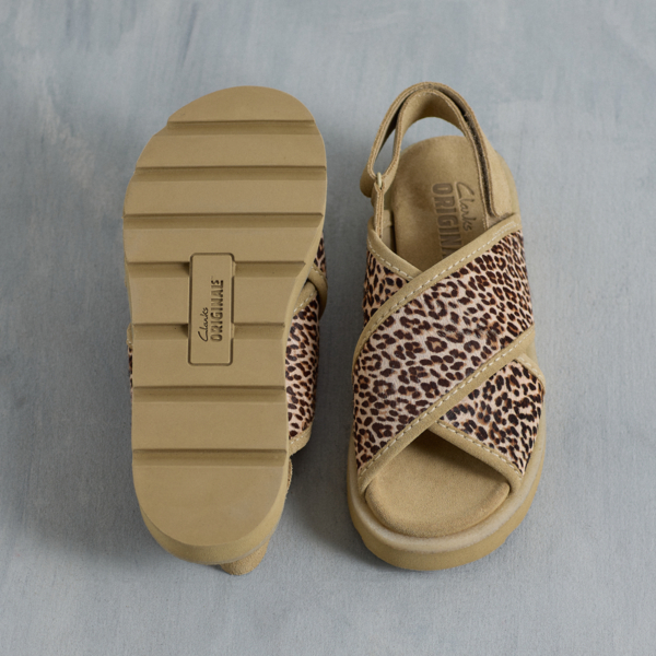 Clarks Originals Meare Cross Leopard Print