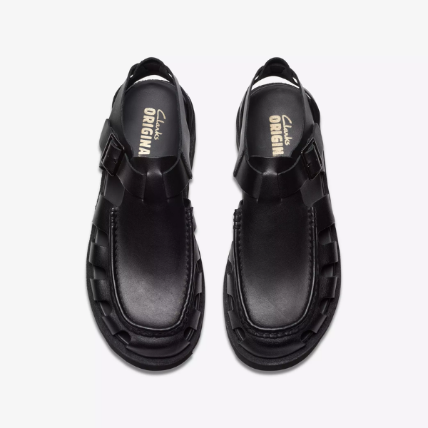 Clarks Originals Meare Buckle Black Leather