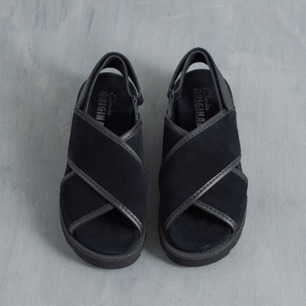 Clarks Originals Meare Cross Black Suede