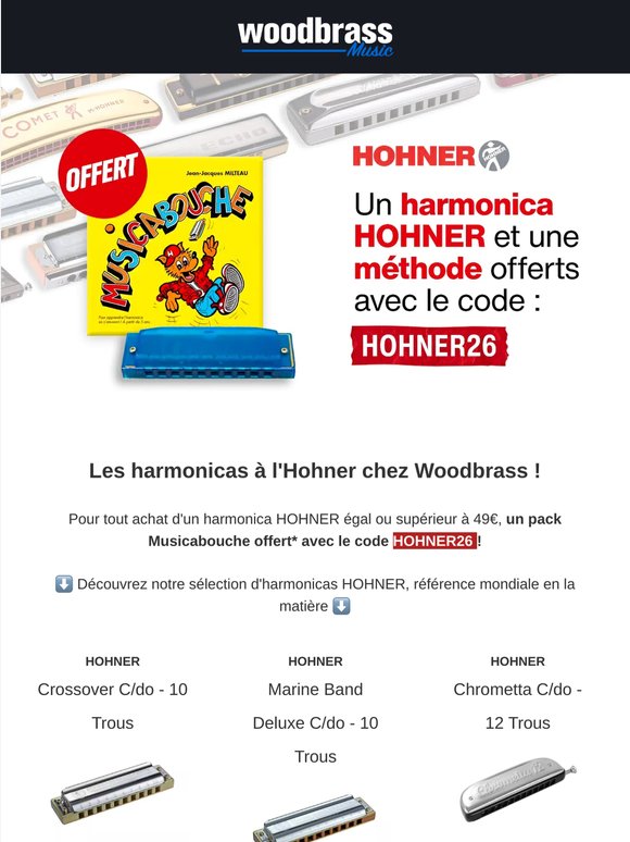 Harmonicas Hohner : 1=2 !