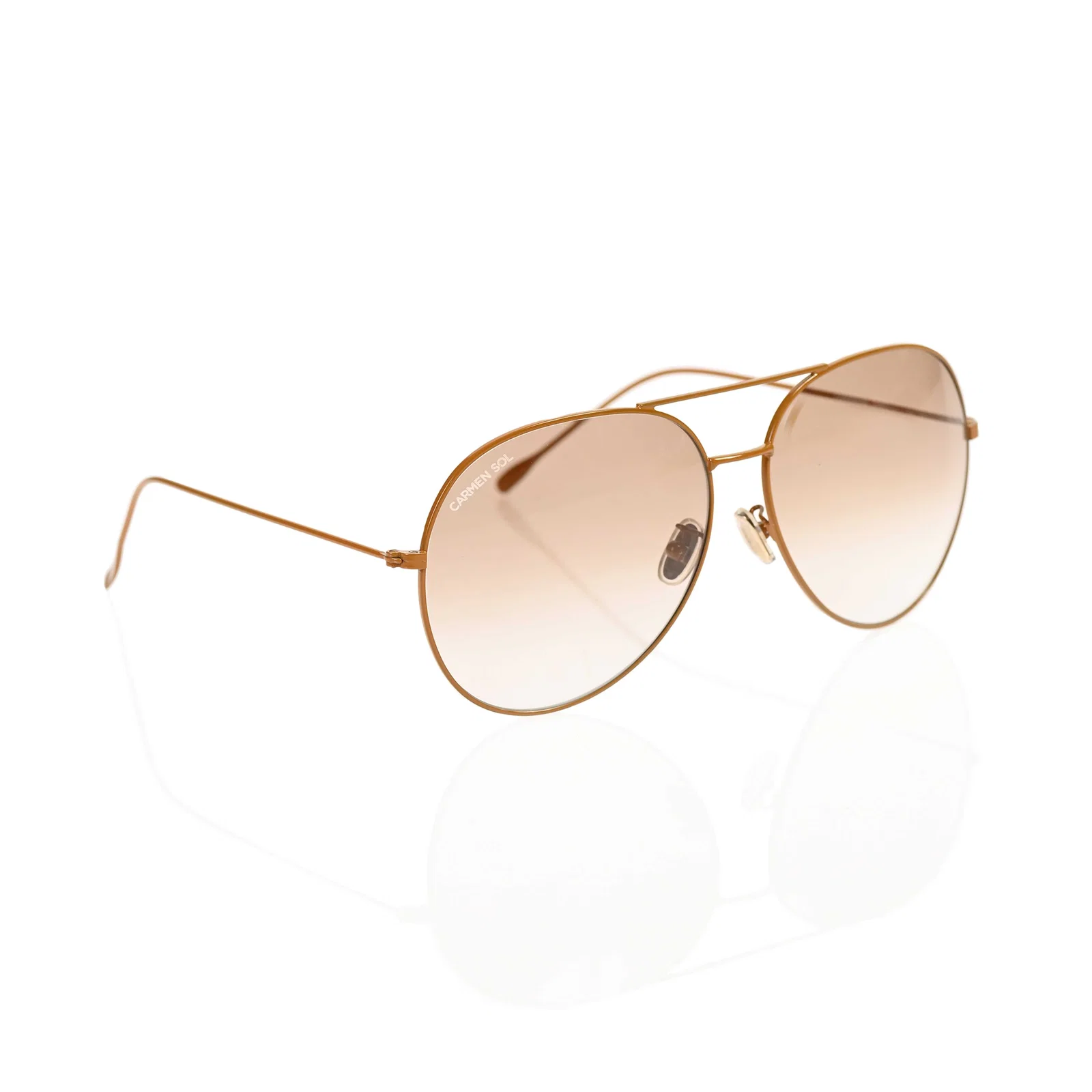 Image of Nude Aviator sunglasses