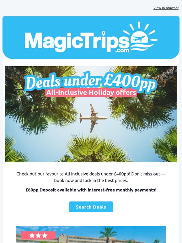 ☀️ All Inclusive Holidays Under £400pp! ✈️