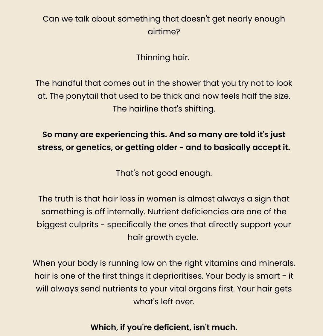 Hair + Metabolism