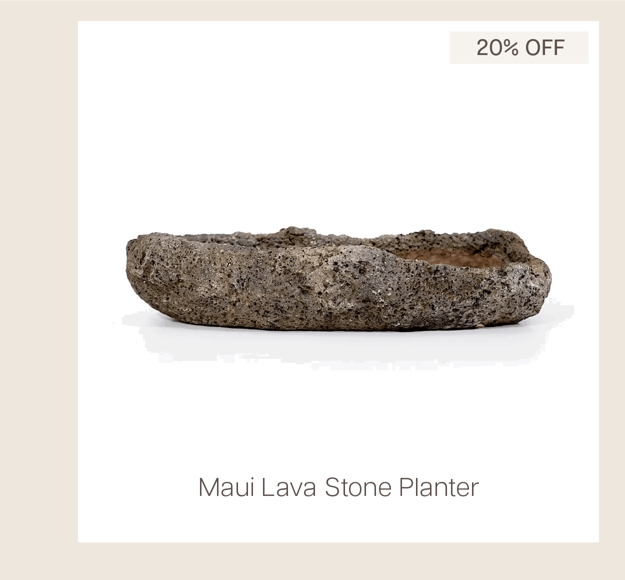 Maui Lava Stone Planter