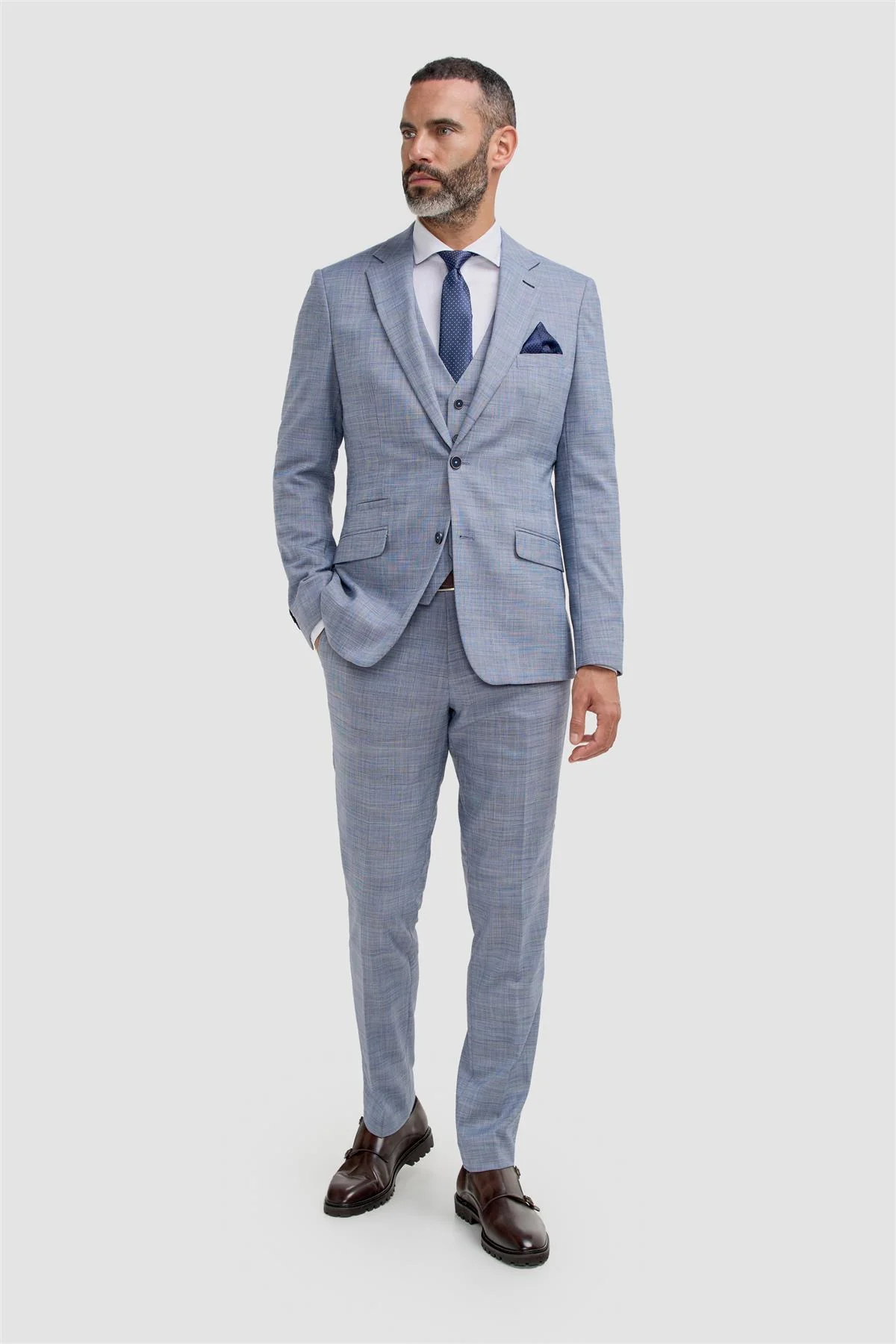 Image of Camden Blue Three Piece Suit