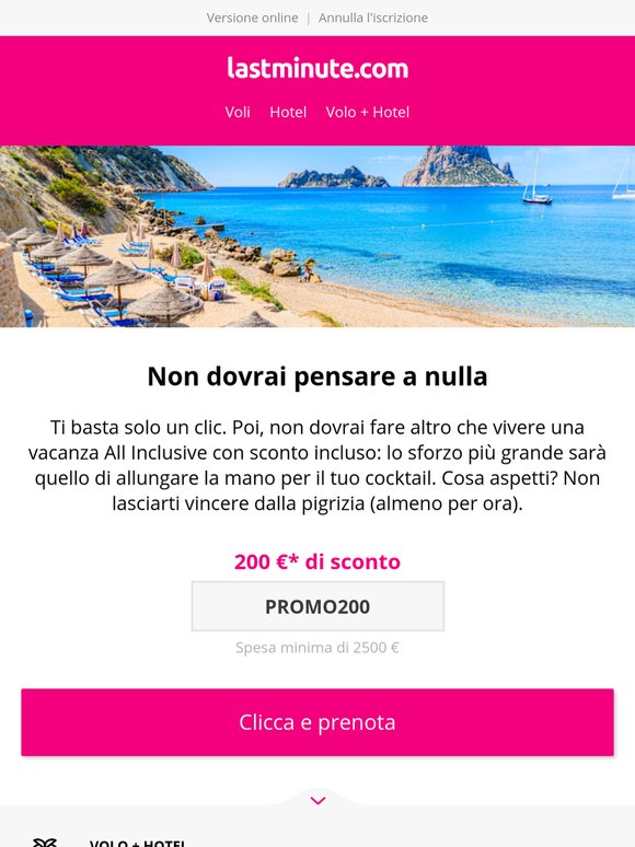 200 € di sconto per una vacanza All Inclusive