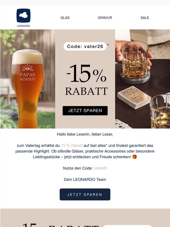 15 % zum Vatertag sichern 🎁