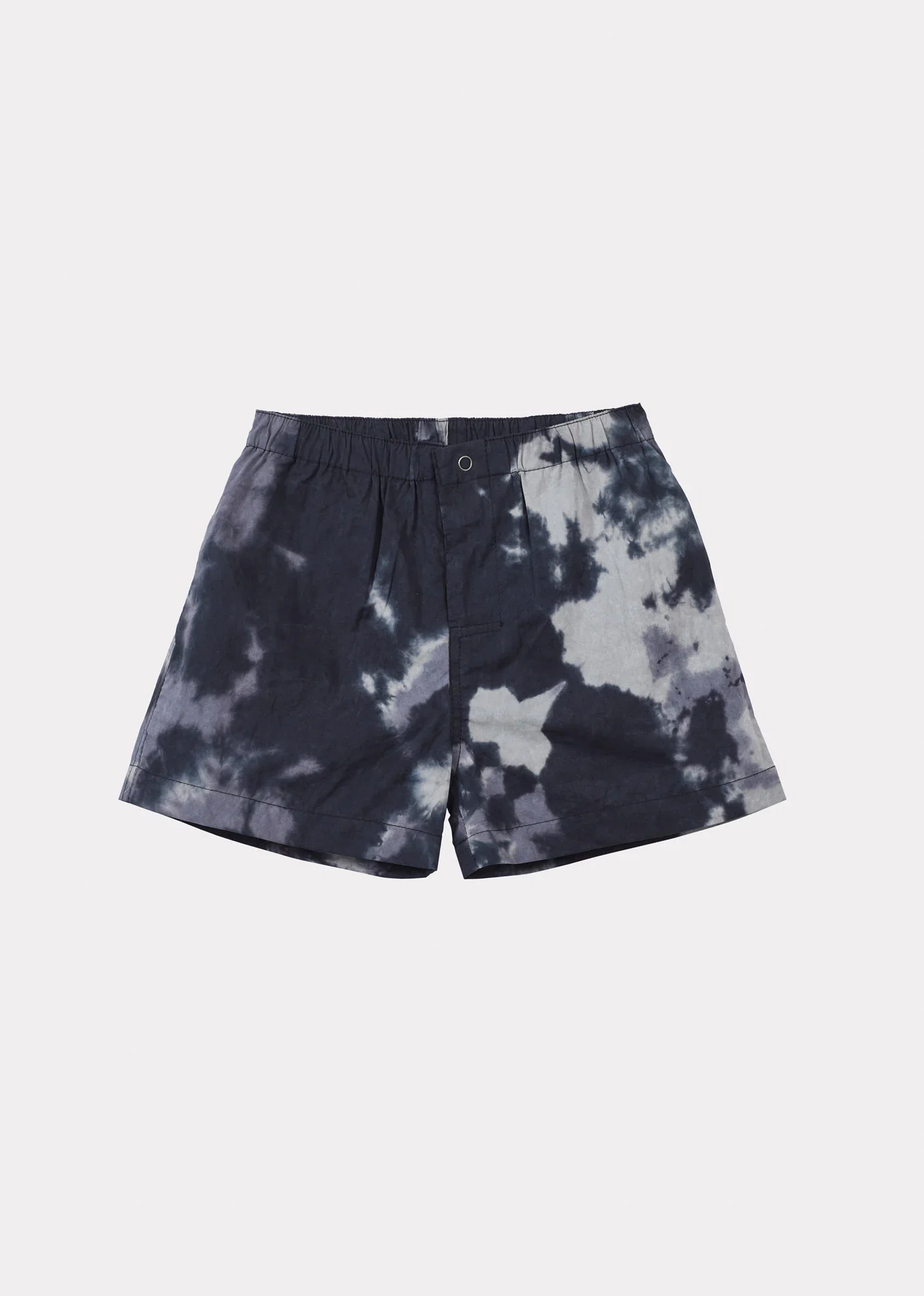Image of APIUM CHILDREN'S COTTON SHORTS - CHARCOAL TIE-DYE