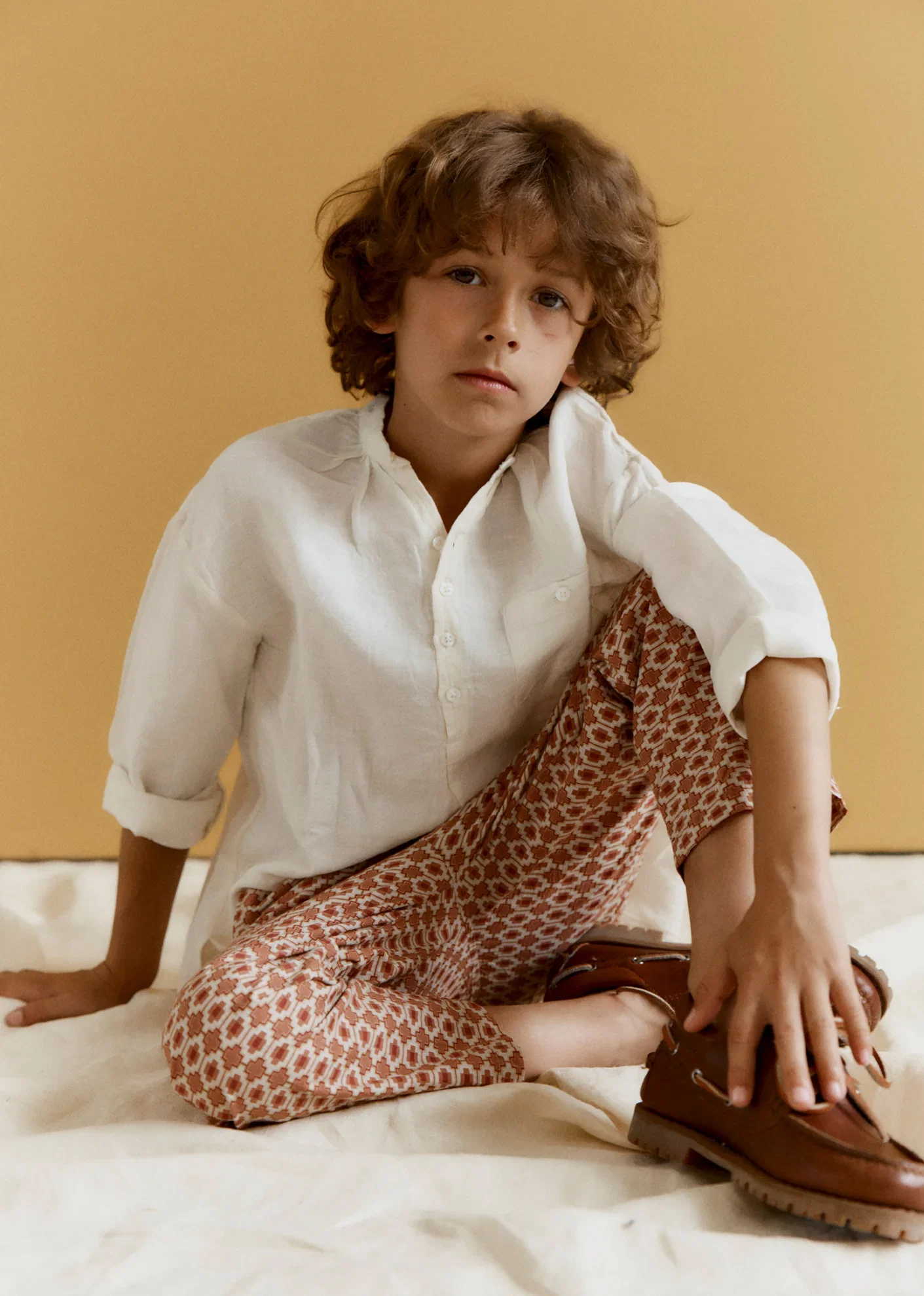 Image of LEDA CHILDREN'S TROUSERS - KALEIDOSCOPE PRINT