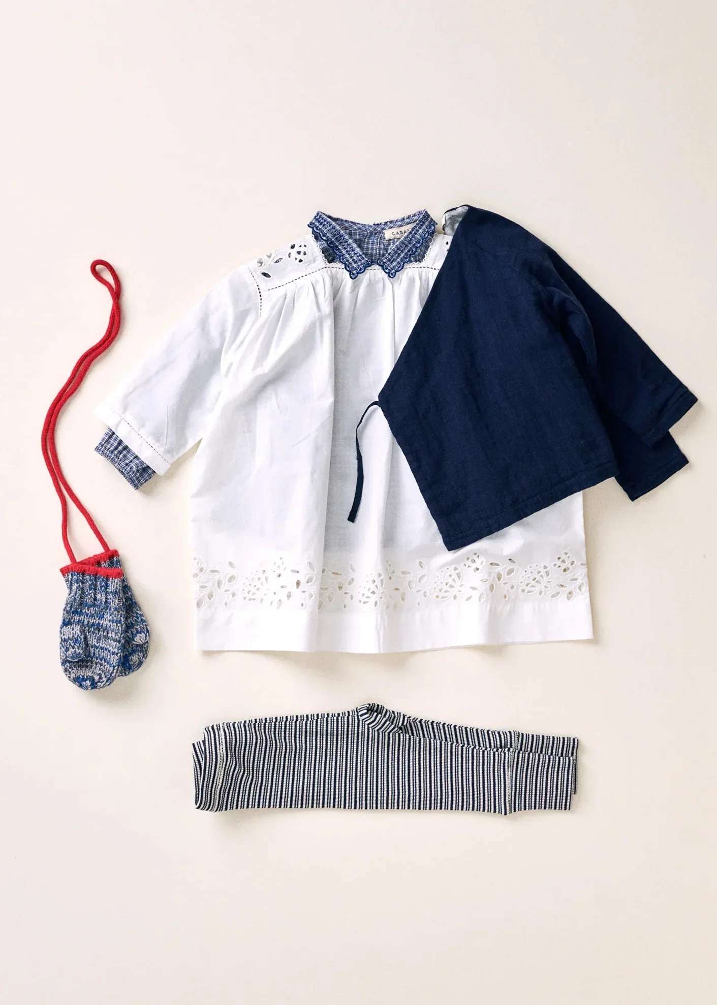 Image of CLAIRE BABY COTTON DRESS - WHITE