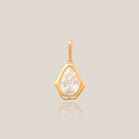 Pear Bezel Frame Charm