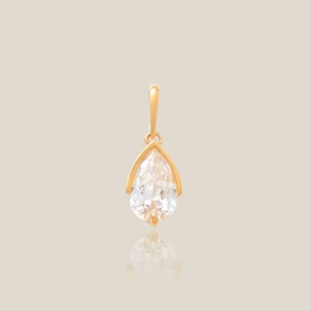 Prong Frame Teardrop Charm