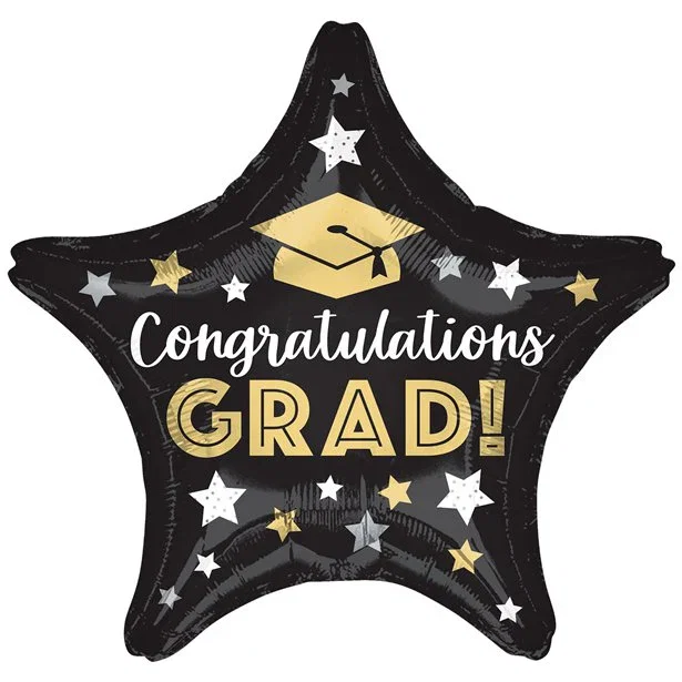 Image of Congratulations Grad Star Foil Balloon - 18