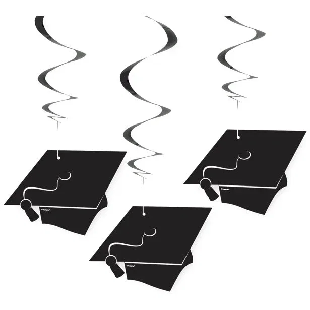 Image of Graduation Hanging Swirls (3pk)