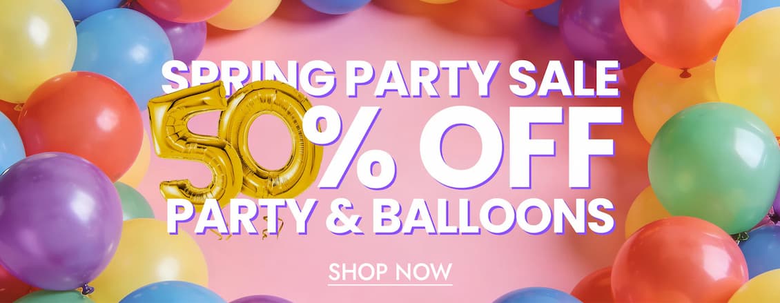Spring Party Sale - 50% Off Party & Balloons