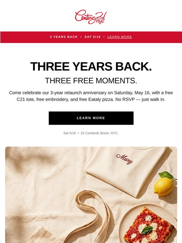 3 Years Back. Three Free Moments. Sat 5/16.