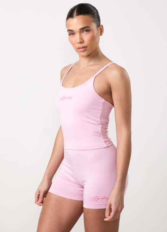 Gym King Script Mindset Strappy Tank - Soft Pink