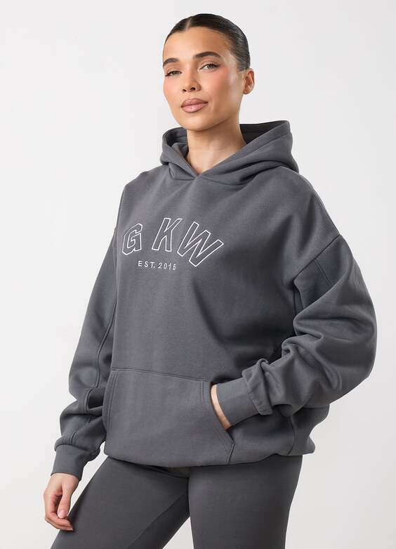 GKW Relaxed Fit Hoodie - Gunmetal Grey/Hyacinth