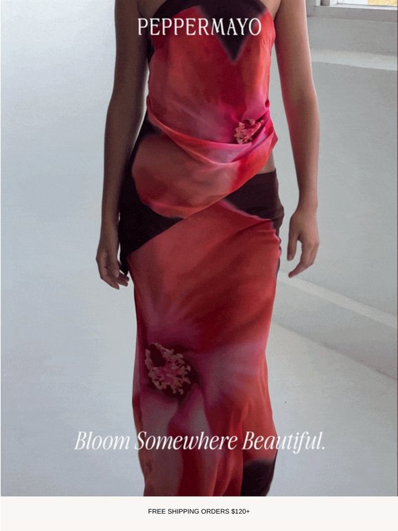 Warm florals. Hot destinations.