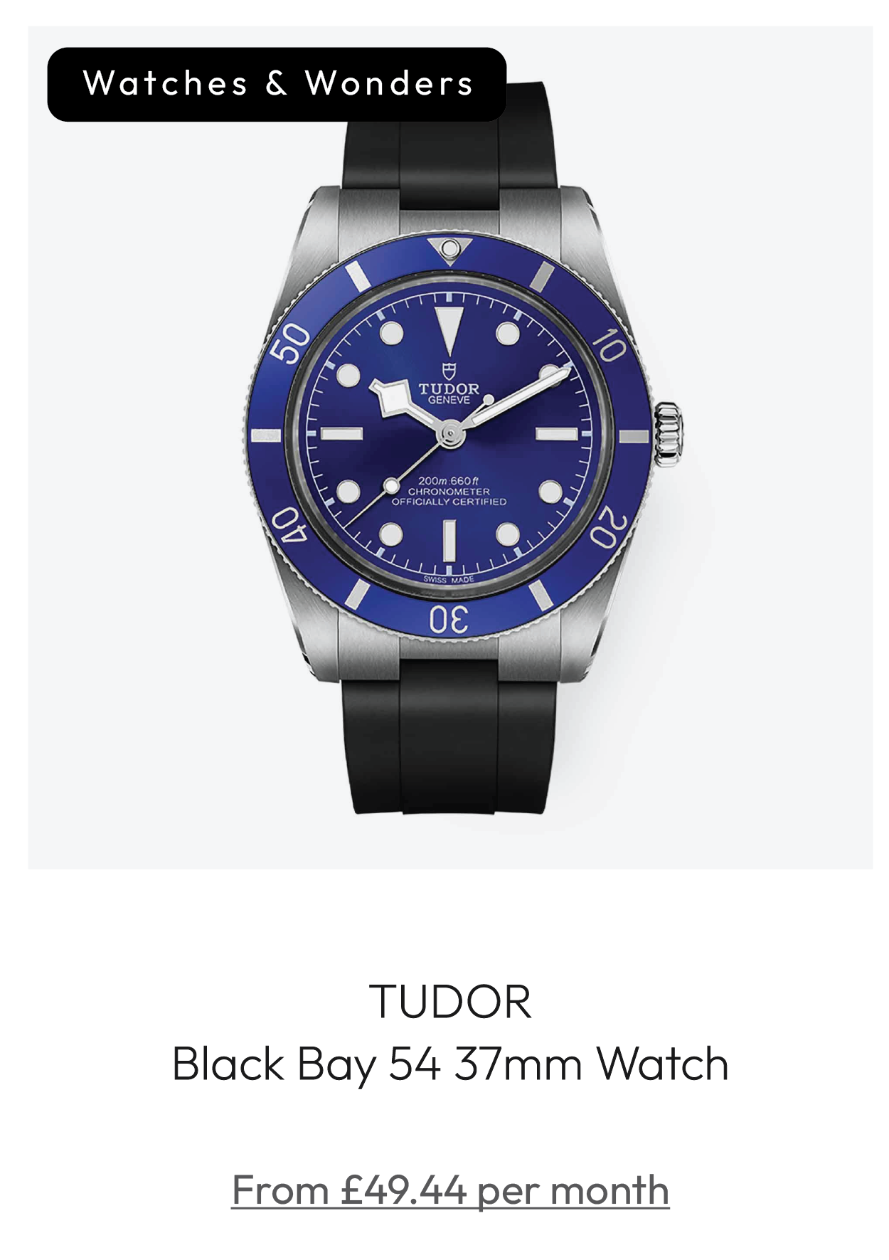 TUDOR Black Bay 54 37mm Watch M79000B-0002