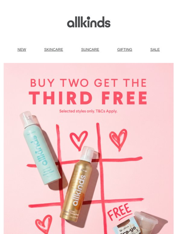 3 for 2 starts now!